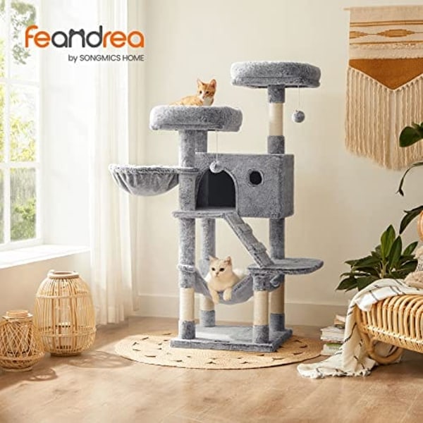 Cat Scratching Post med Mjukt Omslag Gråblått