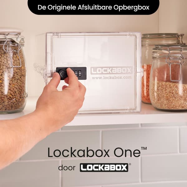 Lockabox One™ Låsbart medicinskab - Opbevaringsboks med kodelås - Krystal