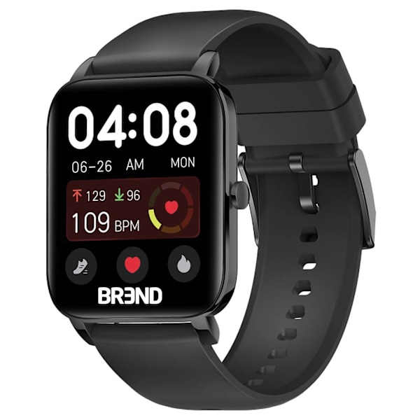 BREND Smartwatch til Damer og Herrer - Sportsur med Skridttæller – Sort