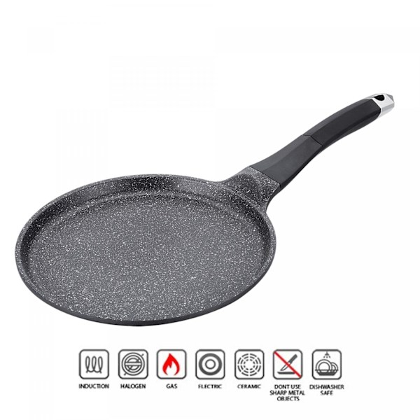 Royalty Line 26cm Pancake Pan Marble Coating Svart