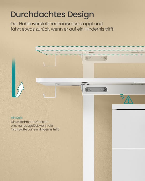 Elektrisk skrivebord, højdejusterbart 180 x 80 cm