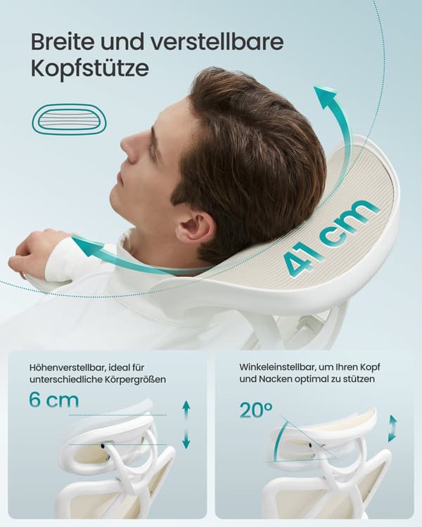 Ergonomisk netstol, kontorstol, skrivebordsstol, Cappuccino Beige