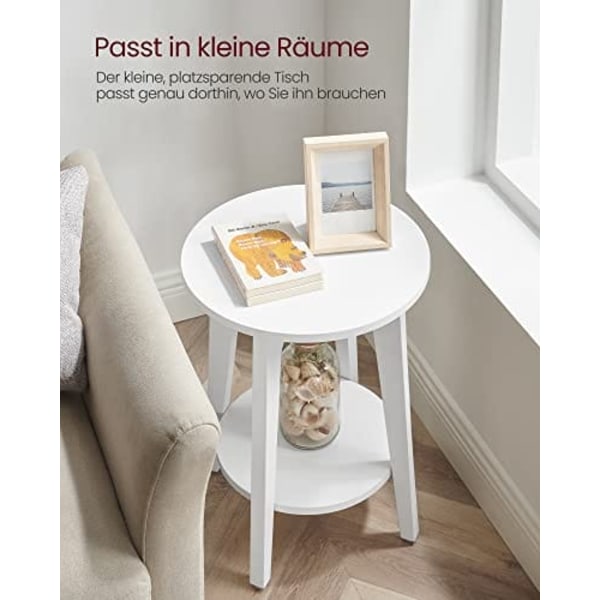 Vasagle Modern Side Tabell 58 x 45.5 x 8.5cm - Vit