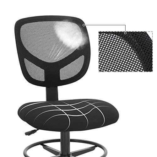 SONGMICS Mesh Drafting Stolar Chair Ergonomisk sits vadderad
