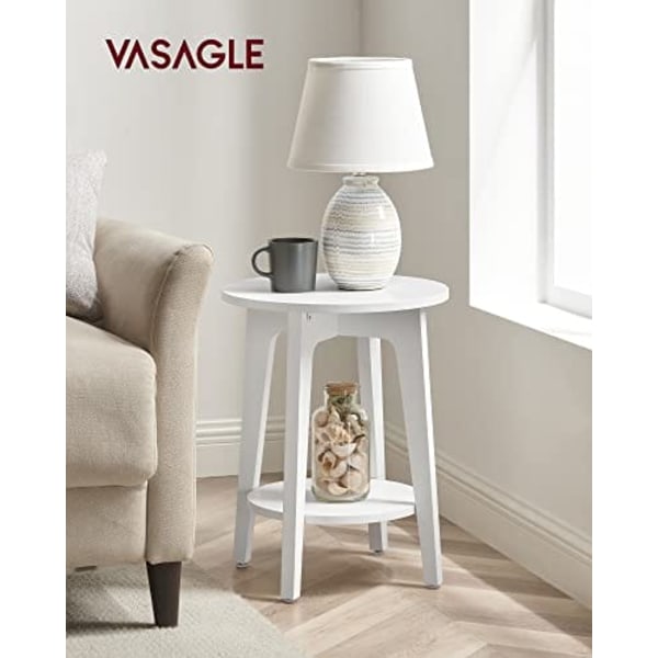 Vasagle Modern Side Tabell 58 x 45.5 x 8.5cm - Vit