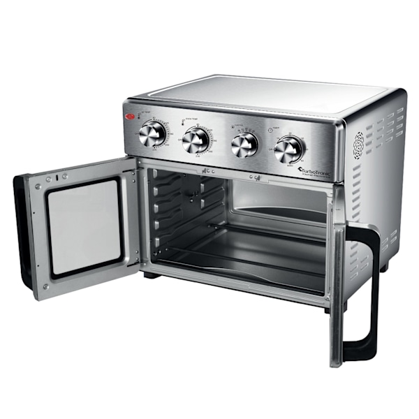 TurboTronic AF32MFD Airfryer XXL ja uuni – Kaksoisovi - 32 litraa – Hopea