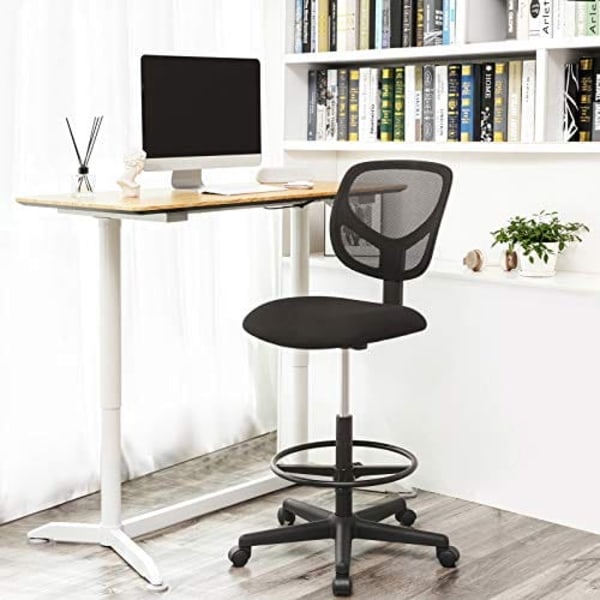 SONGMICS Mesh Drafting Stolar Chair Ergonomisk sits vadderad