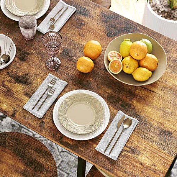 Vasagle bar bord, köksbord, matbord med 3 hyllor, 109 x 60 x 100 cm, rustik brun