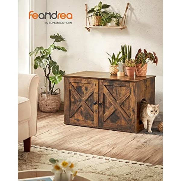 FEANDREA kattebakke Vintage Brun Kattegrus