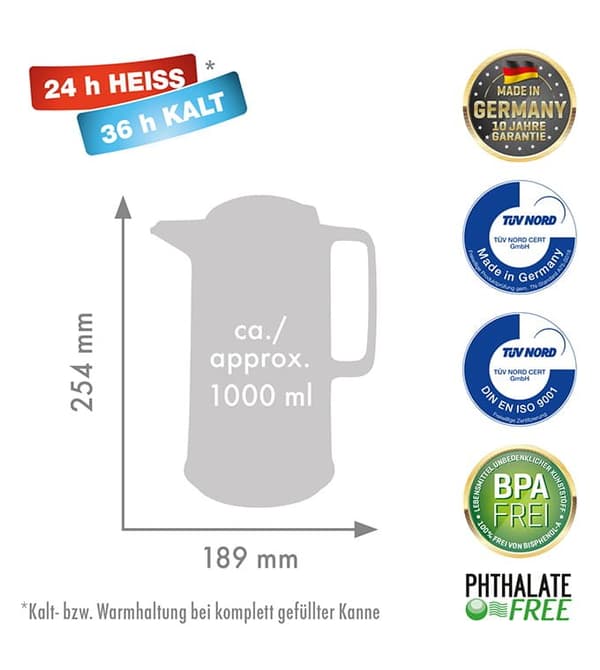 Rotpunkt 420 termospullo, 1,0 l, ristretto