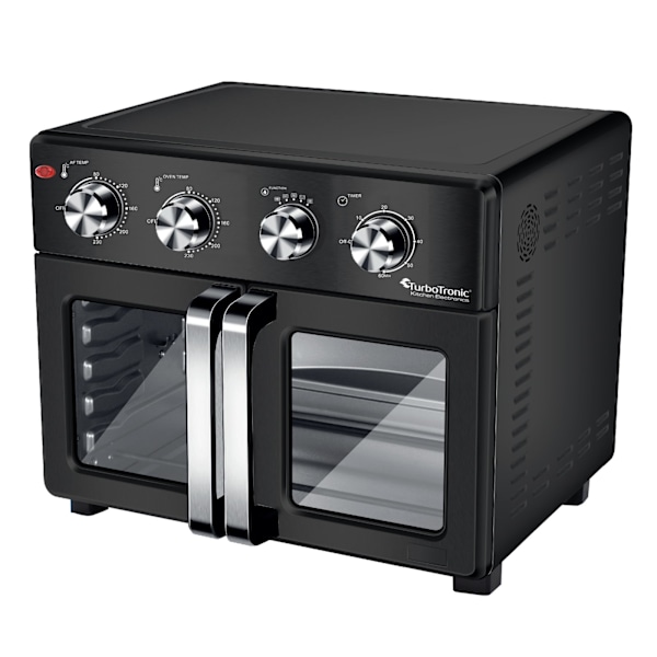 TurboTronic Airfryer XXL ja uuni – Kaksoisovi – 32 litraa – Musta