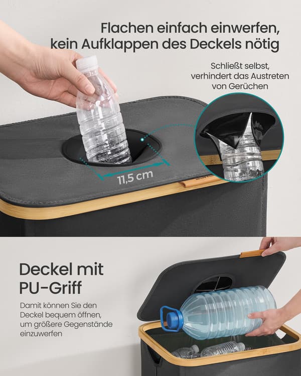Genbrugsbeholder til køkken, 26,4 gallon. Flaskegenbrugsbeholder