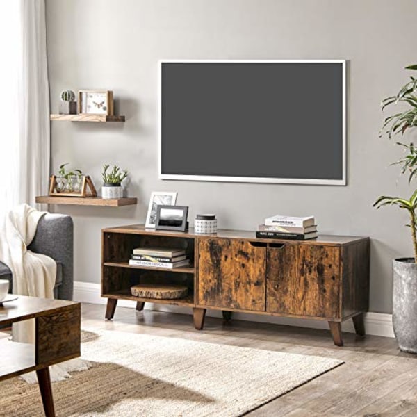 Vasagle TV -skåp för TV -apparater upp till 60 tum, TV -stativ, rustikbrun