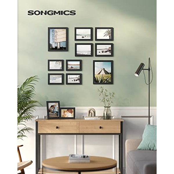 Songmics-valokuvakehykset, 10 valokuvakehystä - kaksi 8" x 10" (20 x 25 cm), musta