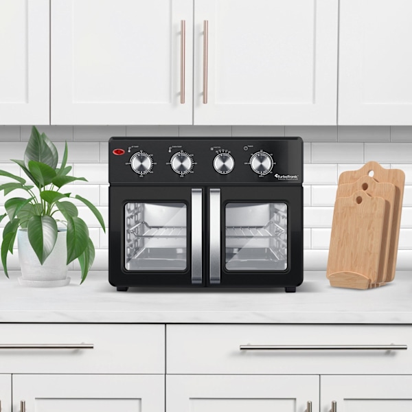 TurboTronic Airfryer XXL ja uuni – Kaksoisovi – 32 litraa – Musta