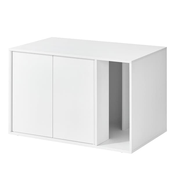 Kattlåda, katthus, för stora katter, sidobord, soffbord, Snövit