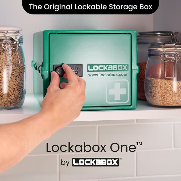 Lockabox One™ Låsbart medicinskab - Opbevaringsboks med kodelås - Grøn