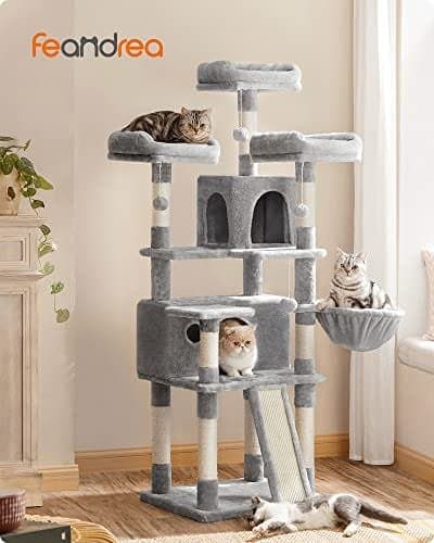 Feandrea kattetræ, XXL Cat Condo 172 cm, lysegrå