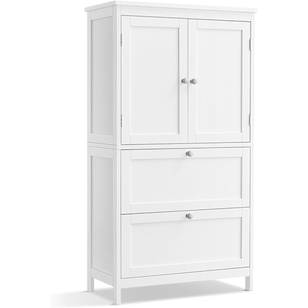 VASAGLE badeværelsesskab, 11,8 x 23,6 x 43,3 tommer, hvid