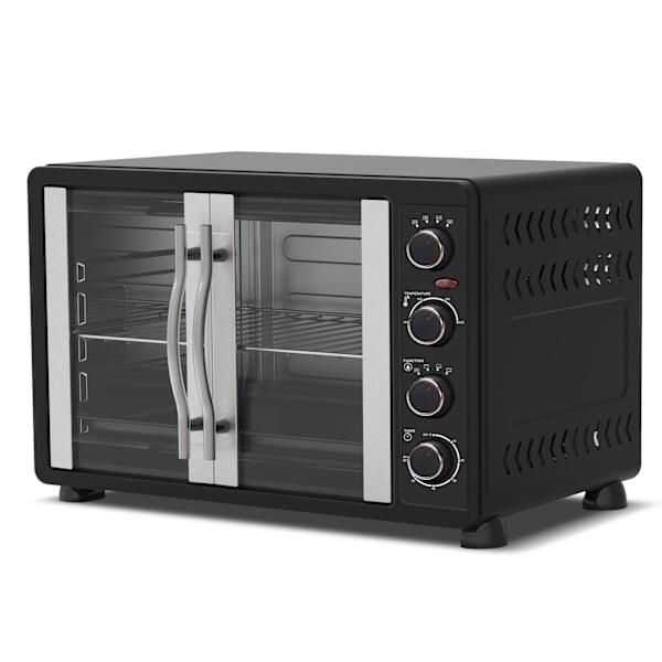 TurboTronic Elektrisk Ugn - med franska dörrar - 45L - Svart