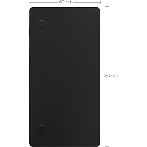 Songmics elektrinen työpöytä Smooth Edge Melamin Cover MDF 120x60x1,8cm musta