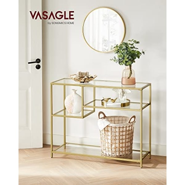Vasagle konsol Bord 100x35x80cm Färg guld