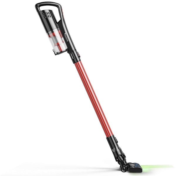 TurboTronic LZ6 Johdoton varsi-imuri laserilla ja rikkaimurilla - Punainen