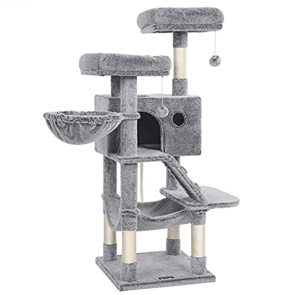 Cat Scratching Post med Mjukt Omslag Gråblått