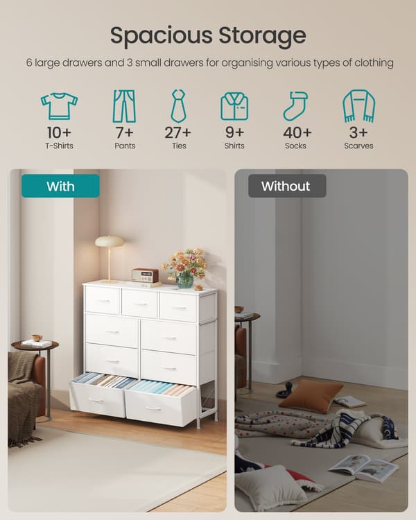 Kommode, Opbevaringsenhed, Stål, til Soveværelse, Garderobe