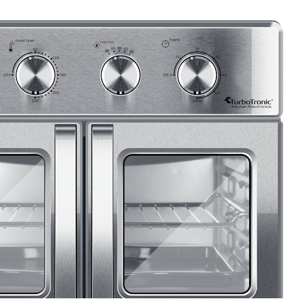 TurboTronic AF32MFD Airfryer XXL och ugn – Dubbel dörr - 32 liter – Silver