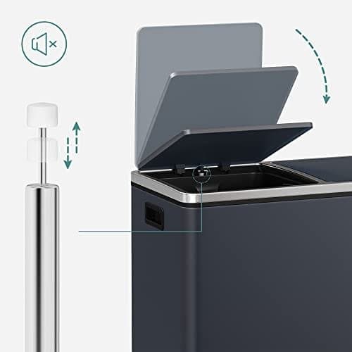 Songmics dubbel soptunna, 2 X 30 L Dual Compartment Kit