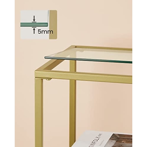 Vasagle konsol Bord 100x35x80cm Färg guld