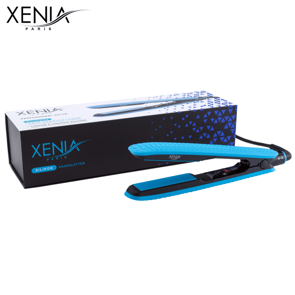 Xenia Paris Blå silikon hår plattång
