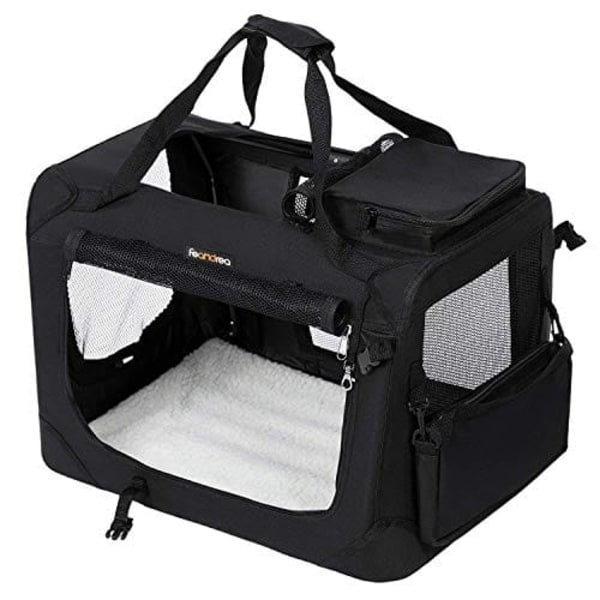 B00ti0v2xc Hundlåda För Bil, Hundtransportlåda, Vikbar Kattlåda, Oxfordtyg, Xxl, 91 X 63 X 63 Cm, Svart , 4700 G
