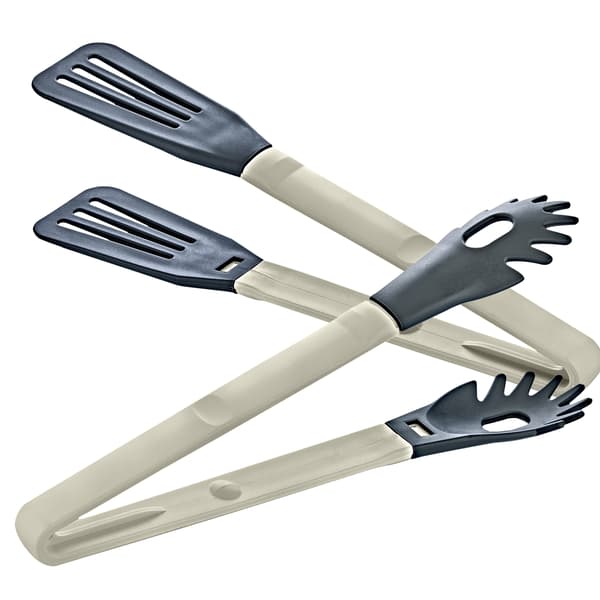 Herzberg Cooking 2-i-1 nylon kökstång grå