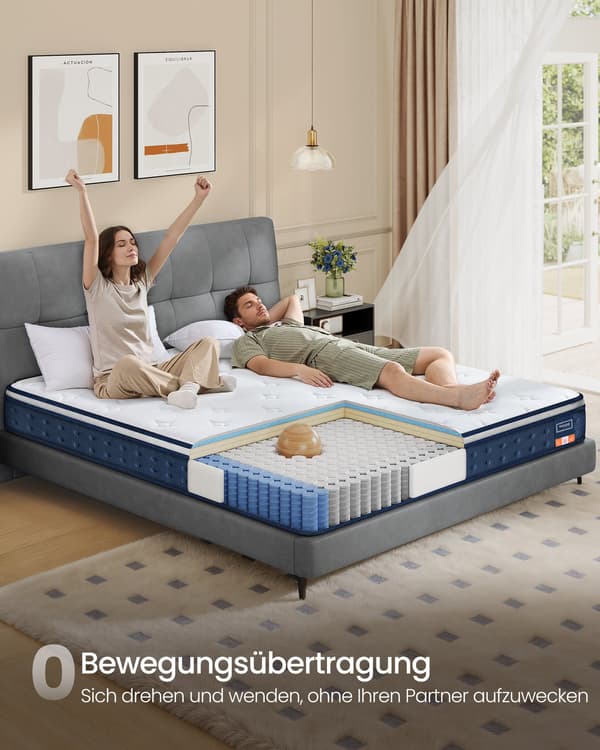 90 x 200 x 20 cm Medium Fast Gel Memory Foam, pussijousipatja