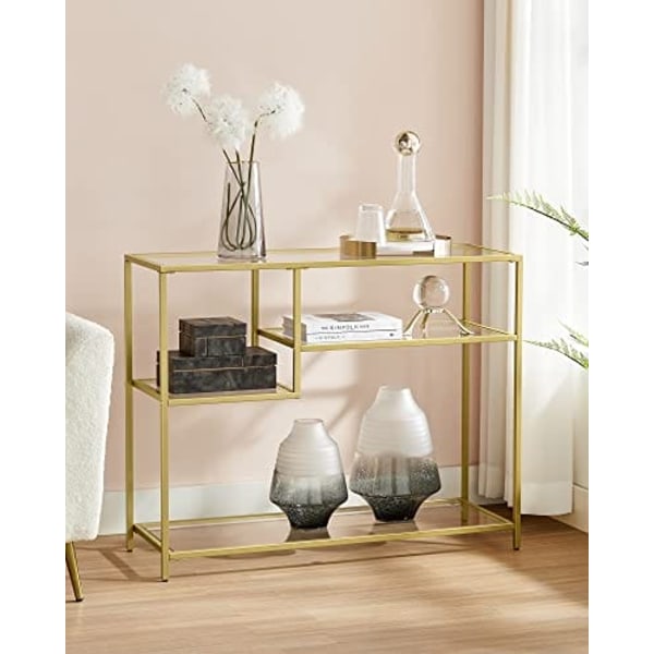 Vasagle konsol Bord 100x35x80cm Färg guld