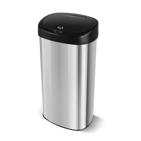 TurboTronic SB68 Skraldespand med sensor - 68 liter - Sort/Rustfrit stål