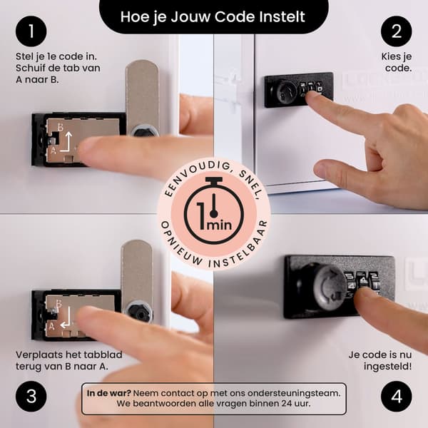 Lockabox One™ Låsbart medicinskåp – Förvaringsbox med kodlås – Svart
