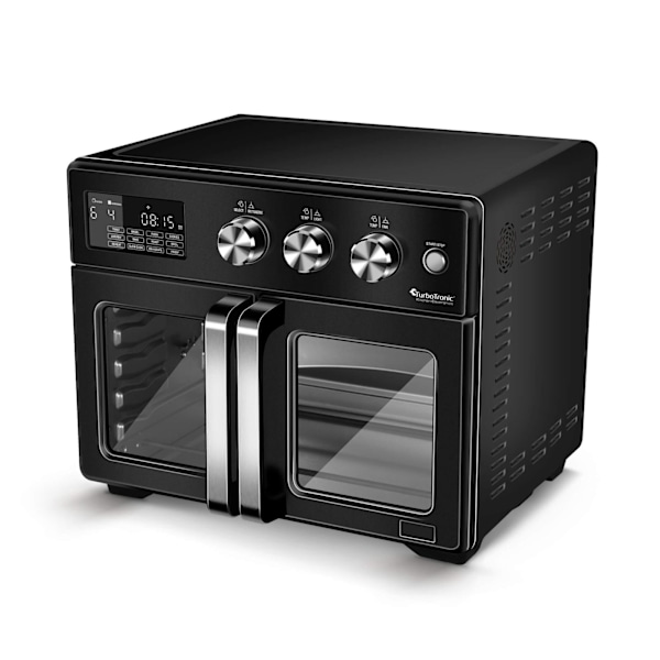 TurboTronic Airfryer XXL ja uuni – Kaksoisovi – 32 litraa – Musta