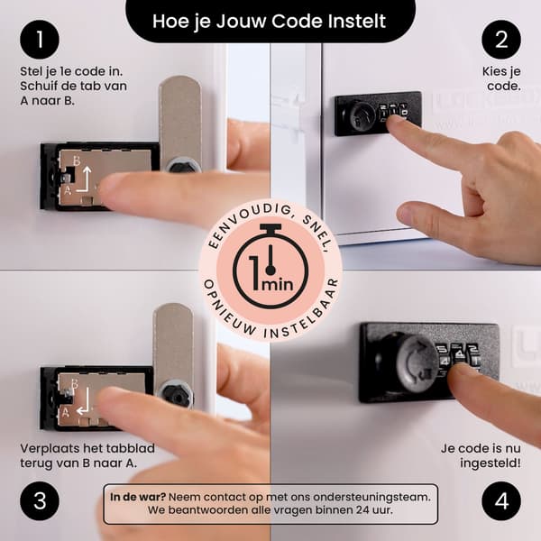 Lockabox One™ Låsbart medicinskab - Opbevaringsboks med kodelås - Krystal