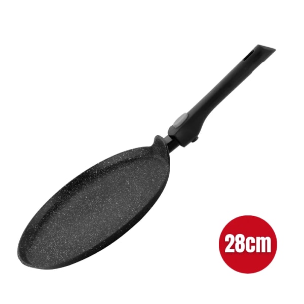 Herzog HR-3615: 28 cm Marmor Crepe Pan med avtagbart handtag
