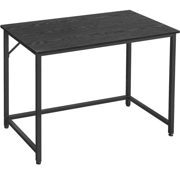 Vasagle skrivebord, lille computerbord, kontorbord, 50 x 100 x 75 cm, metalramme, sort