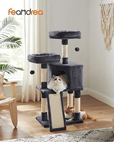 Feandrea Katt klösträd / klösmöbel 115 cm Rökgrå