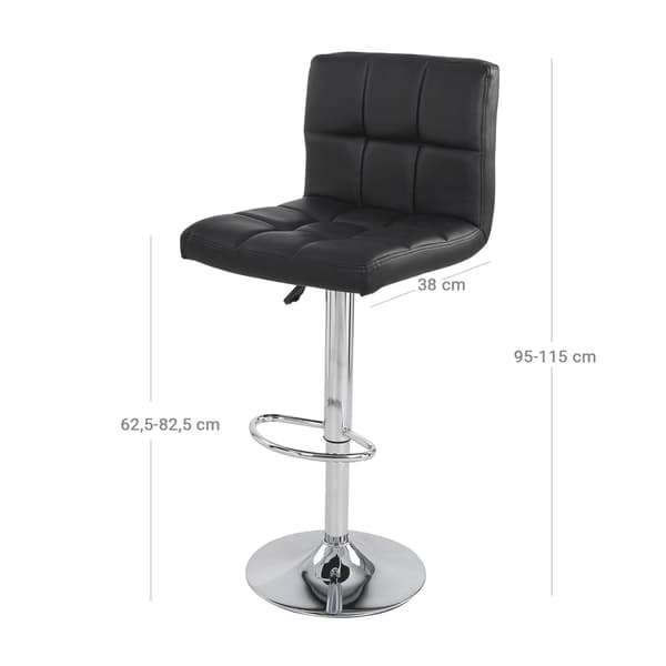 2 Kökspallar i Konstläder, 360° Vridbara
