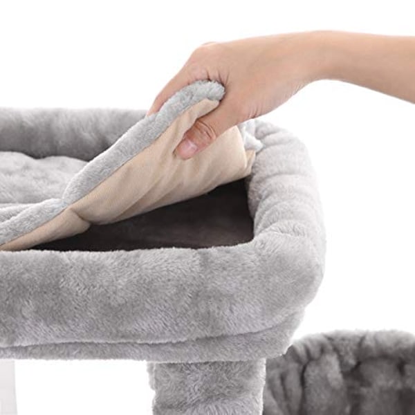 Cat Tree, Cat Condo, Activity Center, 120 Cm, Ljusgrå