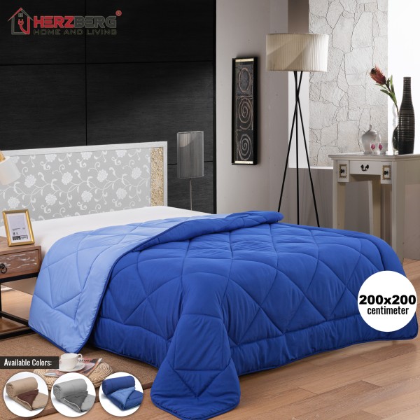 Herzberg Couette En Microfiber Bicolore - 200x200cm