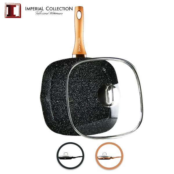 Imperial Collection 28cm Marmorbelagd grillpanna Svart