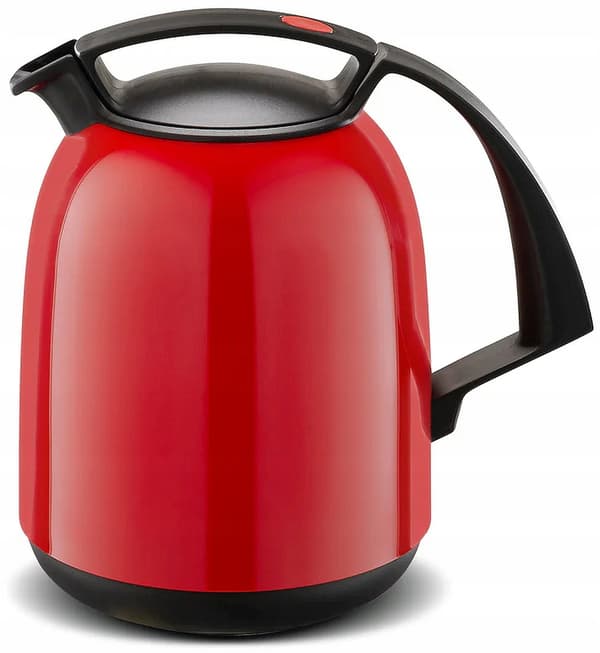 Konferens termos 1 Liter, Glasinsats, Röd