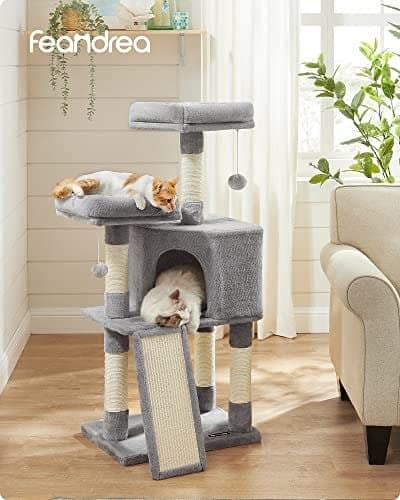 Feandrea Kattträd, Kattbo 115 cm, klösträd, ljusgrå
